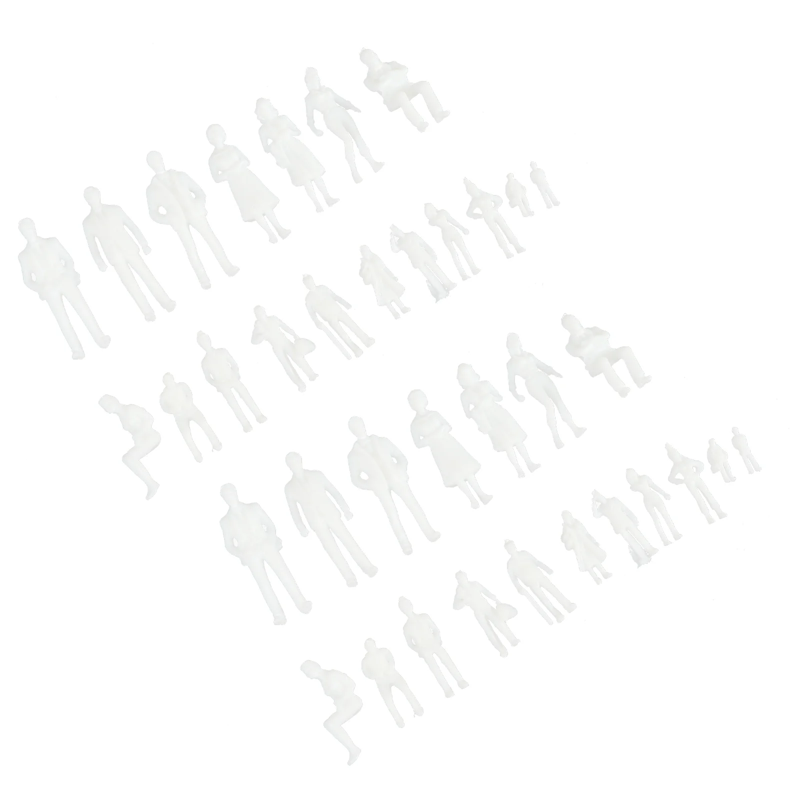 

50 PCS Character Model Plastic Person Models Decor Accessories People Scale Sand Table Ornament