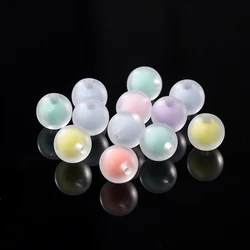 30-50pcs 8/10/13/15mm Round Frosted Acrylic Beads Loose Spacer Beads for DIY Handmade Bracelet Jewelry Making Accessories