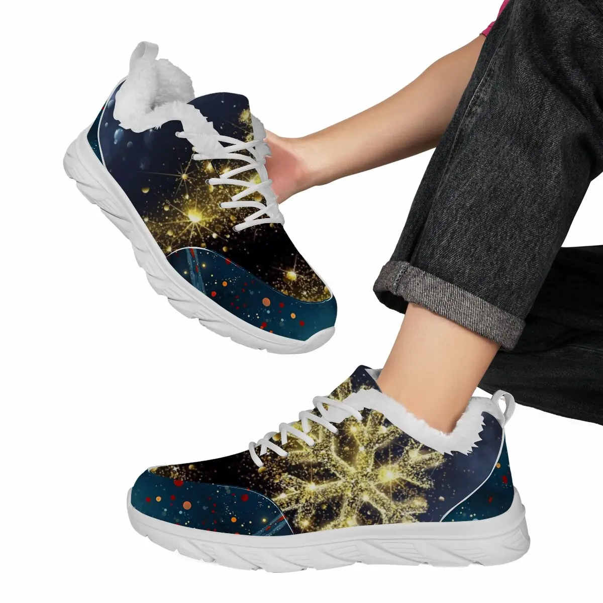 عيد الميلاد الرجال احذية الجري الركض أحذية رياضية الشتاء في الهواء الطلق الفاخرة العلامة التجارية على الطرق الوعرة أحذية تنفس زوجين عدم الانزلاق أحذية رياضية