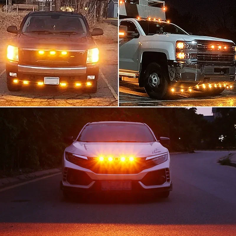 

20254LED Вспышка 12-24 В Автомобильный боковой фонарь 4LED Сетевая сигнальная лампа 4LED Стробоскоп для грузовика Сигнальная лампа