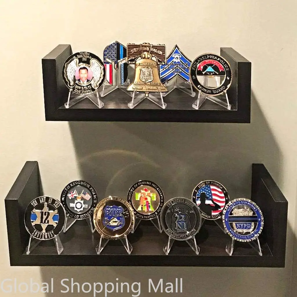 5/10/20Pcs Coin Display Acrylic Easel Holder Stands Clear Mini Coin Display for Displaying Coins Pocket Watches Capsules Medals