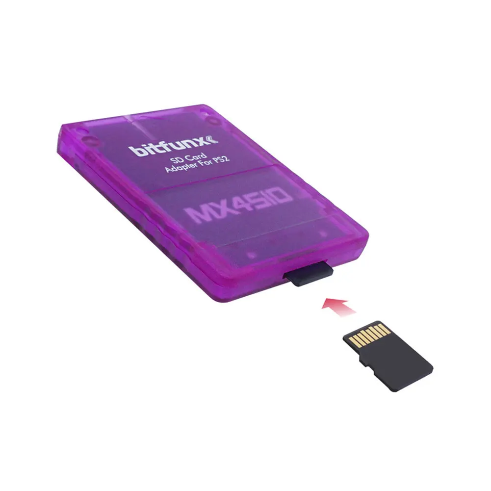 MX4SIO SIO2SD SD Card Adapter for PS2 Game Consoles Transparent Shell Card Reader SD/TF Adapter Memory Card Program Game Card