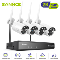 SANNCE 8CH Wireless NVR CCTV System 3MP IP Camera Wifi Waterproof IR Night Vision Home Security Video Surveillance Kit Outdoor