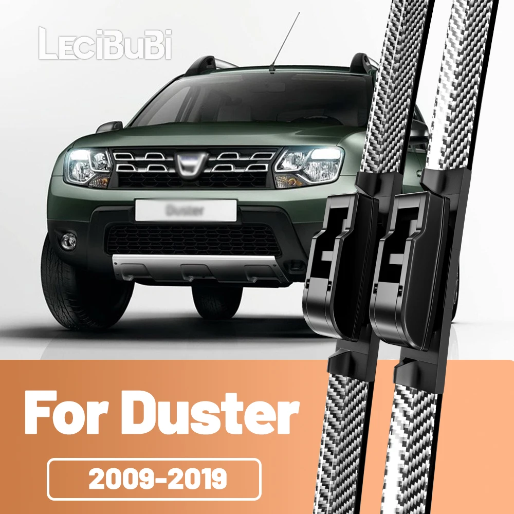 2 stücke Frontscheibe Scheibenwischerblätter Carbon Faser Scheibenwischer Für Dacia Duster 2009-2019 2010 2014 2015 2016 2017 2018