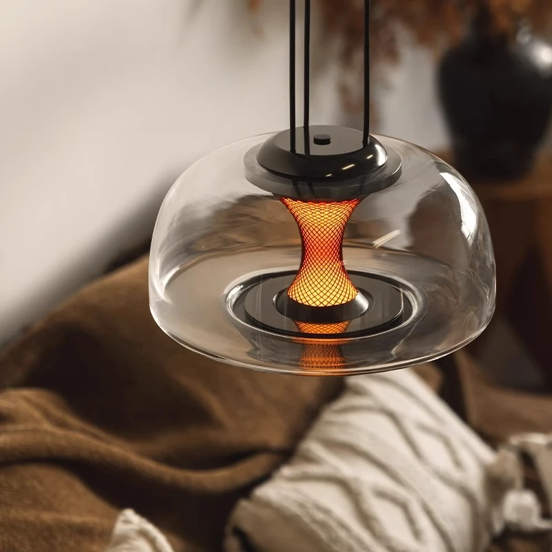 

Sunset chandelier restaurant light luxury glass lamp dining table bedroom balcony round bar island