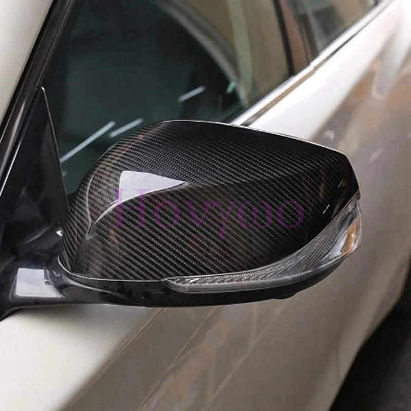

Real Dry Carbon Fiber Side Mirror Covers Mirror Caps Add on style for Infiniti Q50 2014-2024