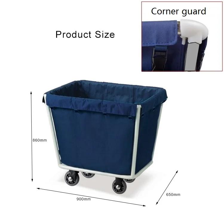 Large Size Metal and Paper Linen Storage Cart Hotel Use Laundry Trolley for Washhouse Truck Accessory