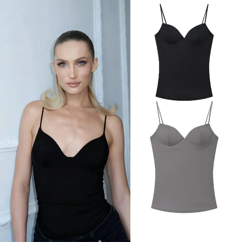 Corset Ladies Halter Tops For Woman 2025 Summer Camis Tops With Straps Woman Sleeveless Party Bodycon  Casual Vest