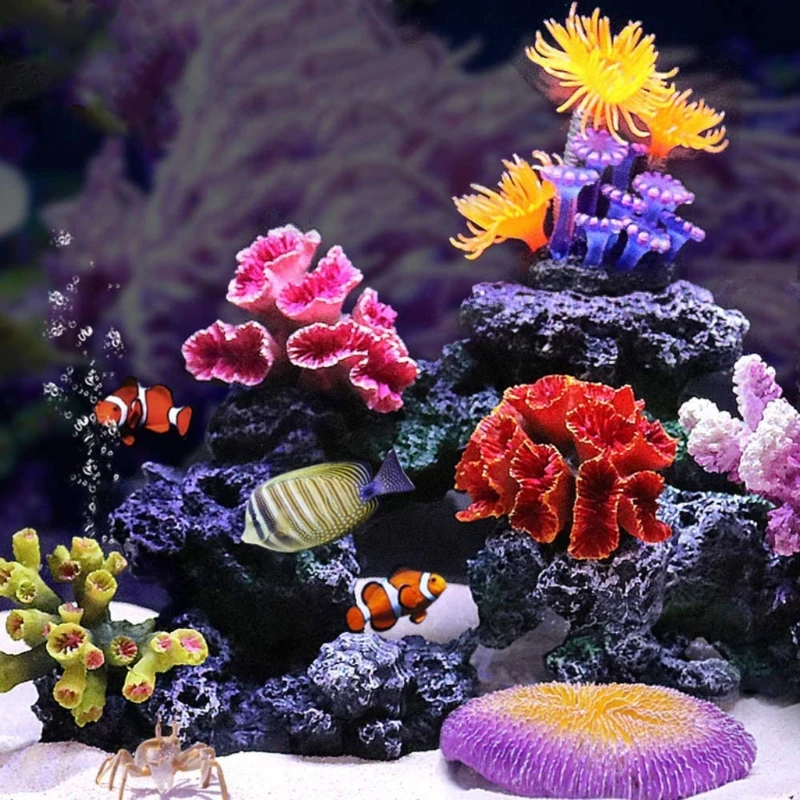 Fish Tank Coral Reef Set Aquarium Decoration Mountain Ornament for Aquarium Environments Decor Accessories Coral Mountain