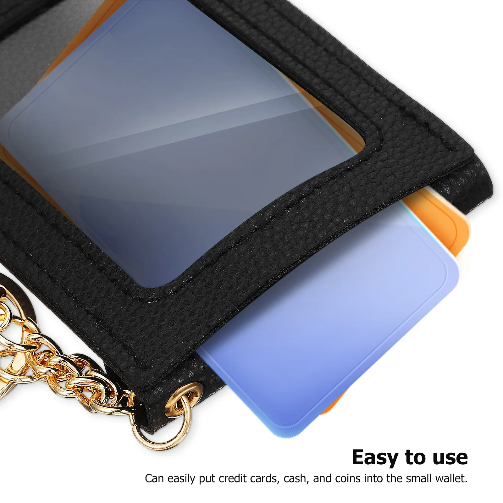 حامل بطاقات صغير من البولي يوريثان، شرابة كلاسيكية، ألوان كلاسيكية، تصميم زر آمن، محفظة نقود معدنية للنساء #1