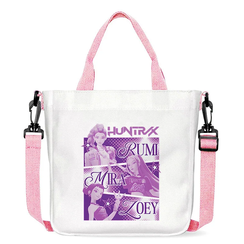 KPop شيطان الصيادين تأثيري حقيبة قماش قنب حقائب التسوق Y2k حقيبة تسوق Kawaii تخزين أكياس حقائب كتف لمحبي هدية