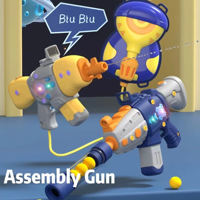 Creative AssembledGuns Electric Squirt Acousto-optic Water Soft Bullet Guns Outdoor Water Fighting Summer Swimming Pool Toy