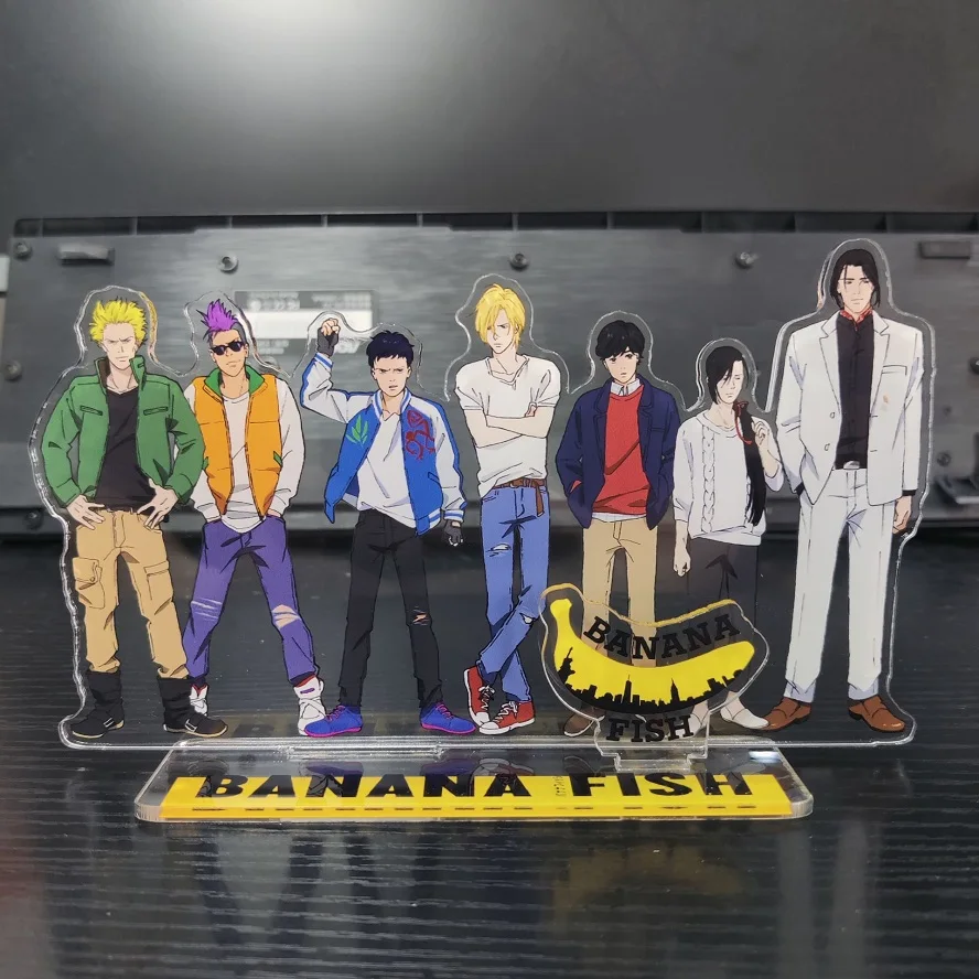 Hot Anime BANANA FISH Figures Ash Lynx Okumura Eiji Acrylic Stands Model Prop Exquisite Plate Desk Decor Standing Sign Xmas Gift