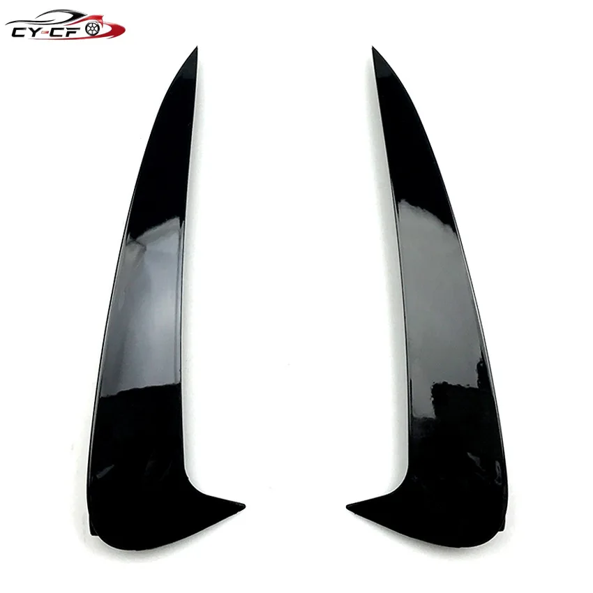 Rear Bumper Splitter Spoiler For Mercedes Benz C-Class Coupe C205 AMG 2 Doors Car Glossy Carbon Side Air Outlet Cover Vent Trim