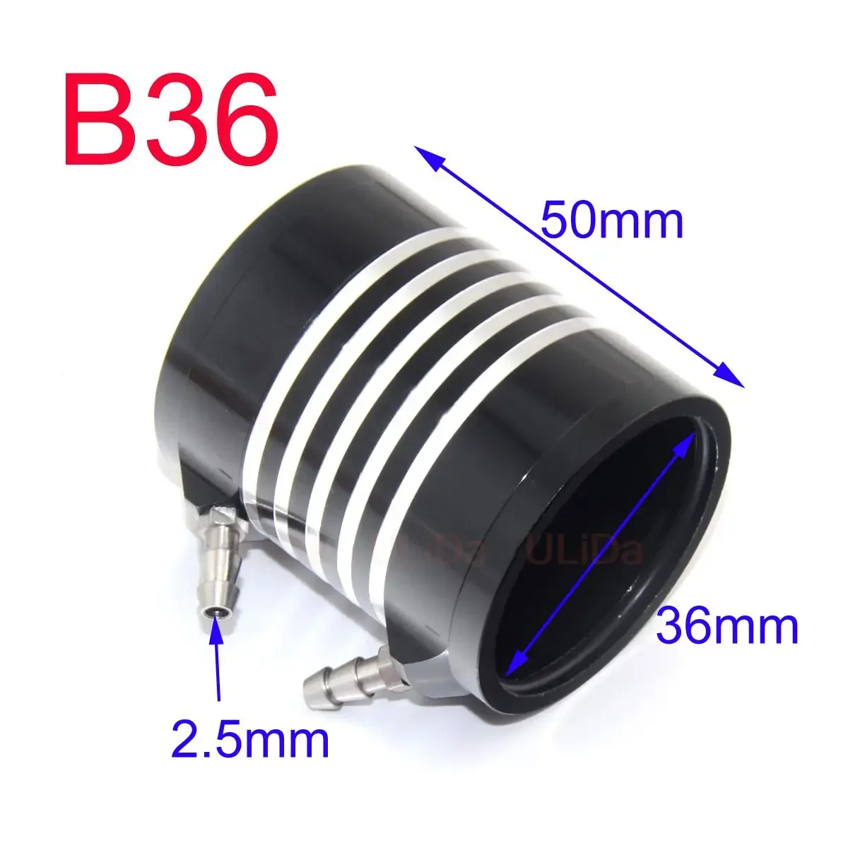 1pcs B20 B28-40mm 36-50mm 40-50mm Water-Cooled Jacket 6063 Water Cooling Sleeve for RC Brushless Electric Model Boat Motor