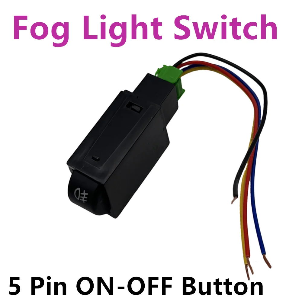 Car Fog Light Switch 1PCS With 4-Wires Orange Original Size 5 Pin ON-OFF Button For Subaru Forester Outback Legacy Impreza BRZ