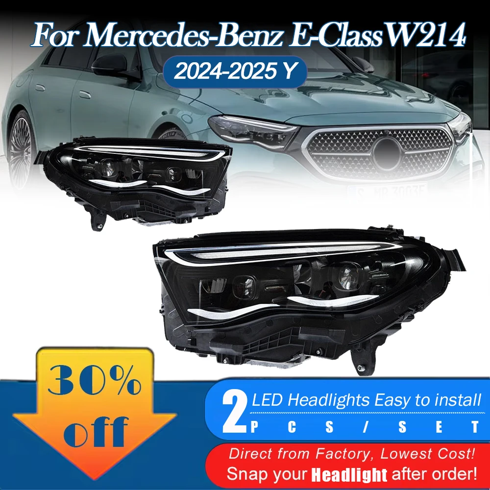 

Фары для 2024-25, обновление Mercedes-Benz E Class W214, высококачественная светодиодная матричная лазерная фара в сборе, дневные ходовые огни
