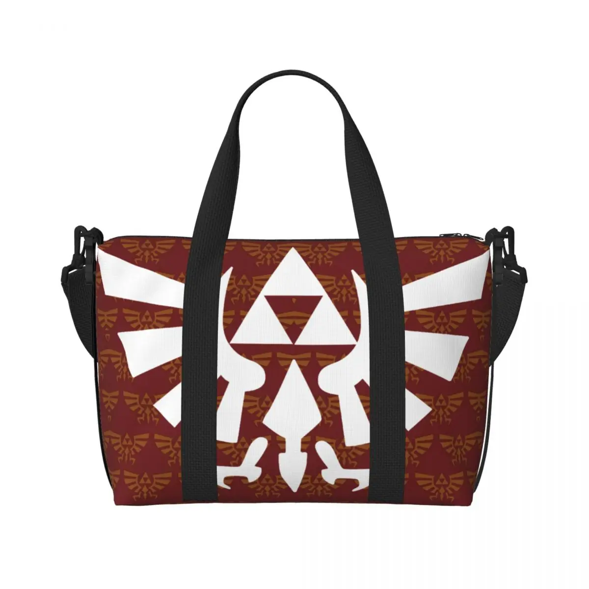 

Custom Z-Zeldas Video Game Logo Tote Bag for Women Big Capacity Gym Beach Travel Bags