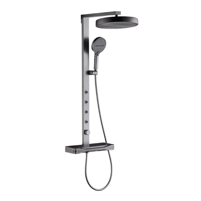 

Household shower shower set, constant temperature bathroom, pressurized bath, back spray digital ambient light, all copper