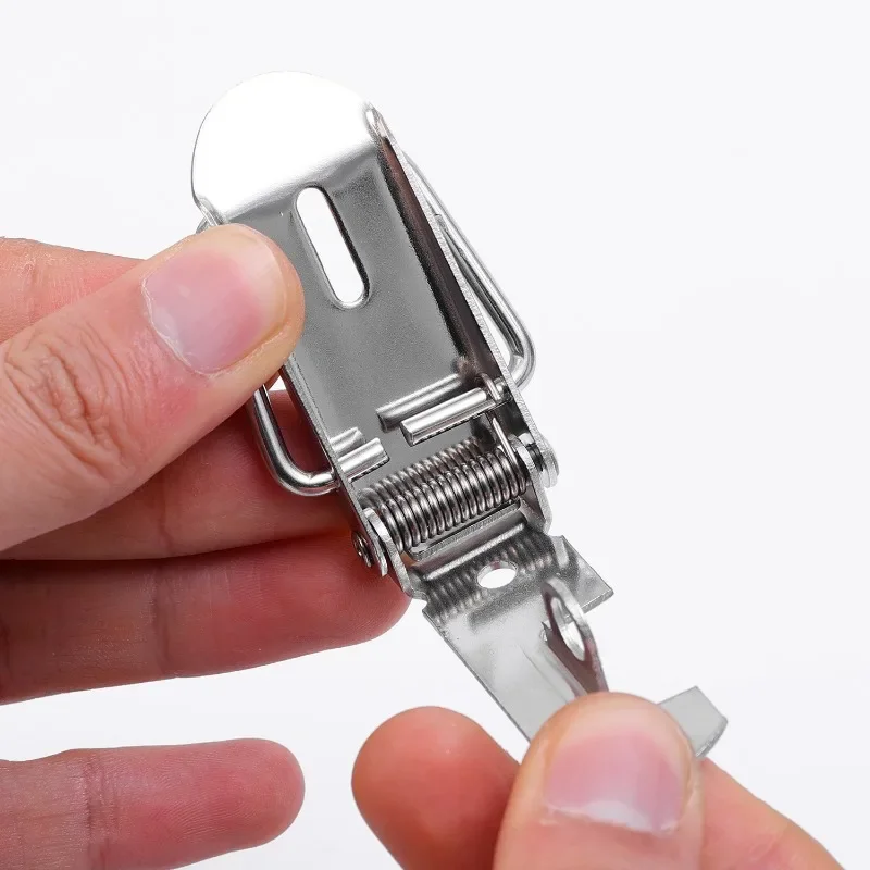 1/10 قطعة بطة الفم مشبك هوك الفولاذ المقاوم للصدأ مشبك قفل صندوق خشبي خزانة أثاث قفل الباب مشبك الأمتعة المزالج كليب #4