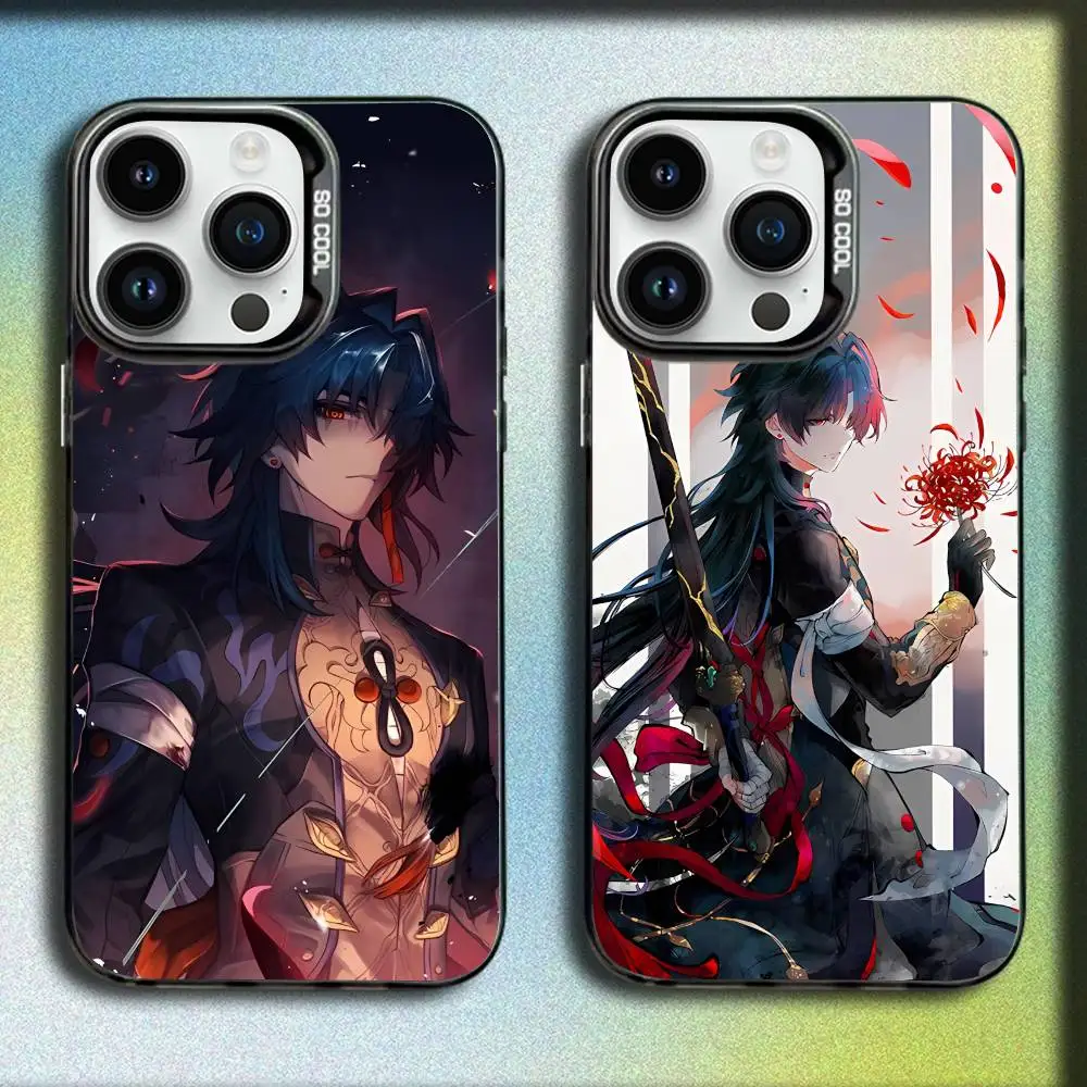 حافظة هاتف H-Honkai Star Rail B-Blade لهاتف iPhone 17,16,15,14,13,12,11,Pro,Max,Plus,E,SE4,Air,Mini Black IMD Box #1