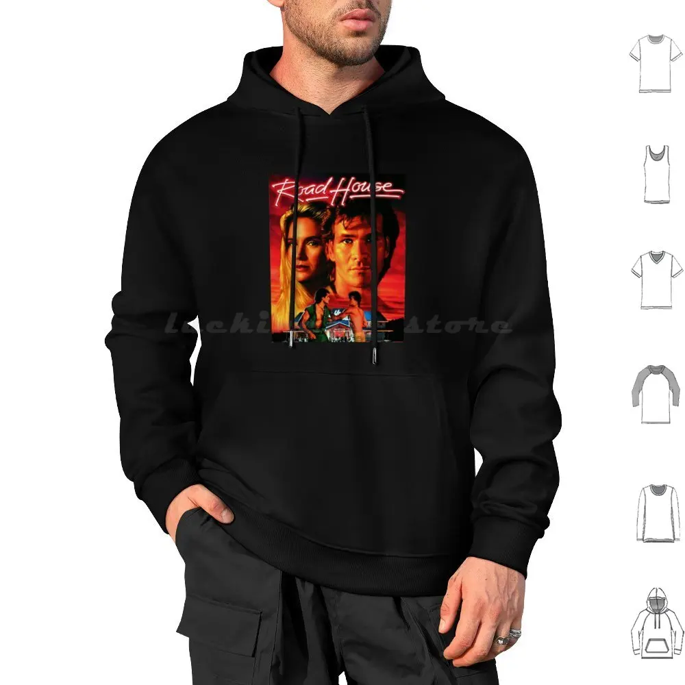 Roadhouse Retro Gift Fan Hoodies Long Sleeve Roadhouse House Swayze Swayze Road Road House Movie Road House Swayze