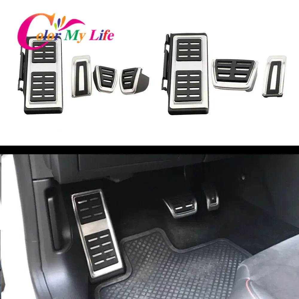 Car Styling Sport Fuel Brake Dead Pedal Cover Set DSG for Seat Leon 5F MK3 2012 - 2023 Auto Accessories