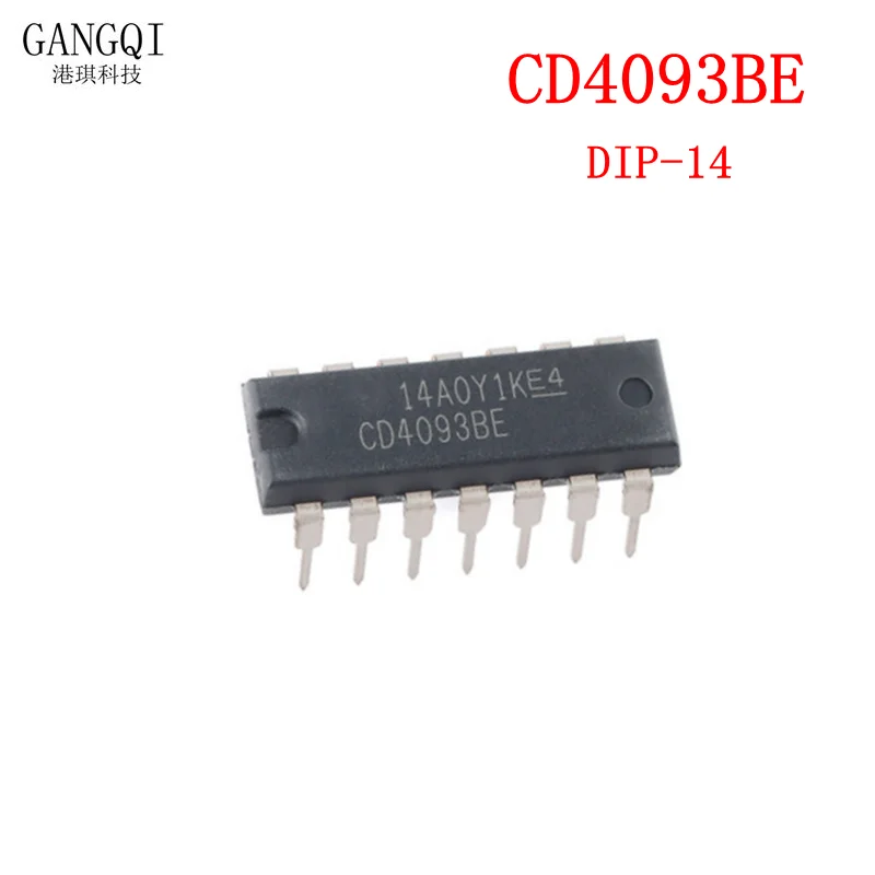 10PCS CD4093BE HCF4093BE DIP14 CD4093 DIP 4093 DIP-14 4093BE New And Original IC