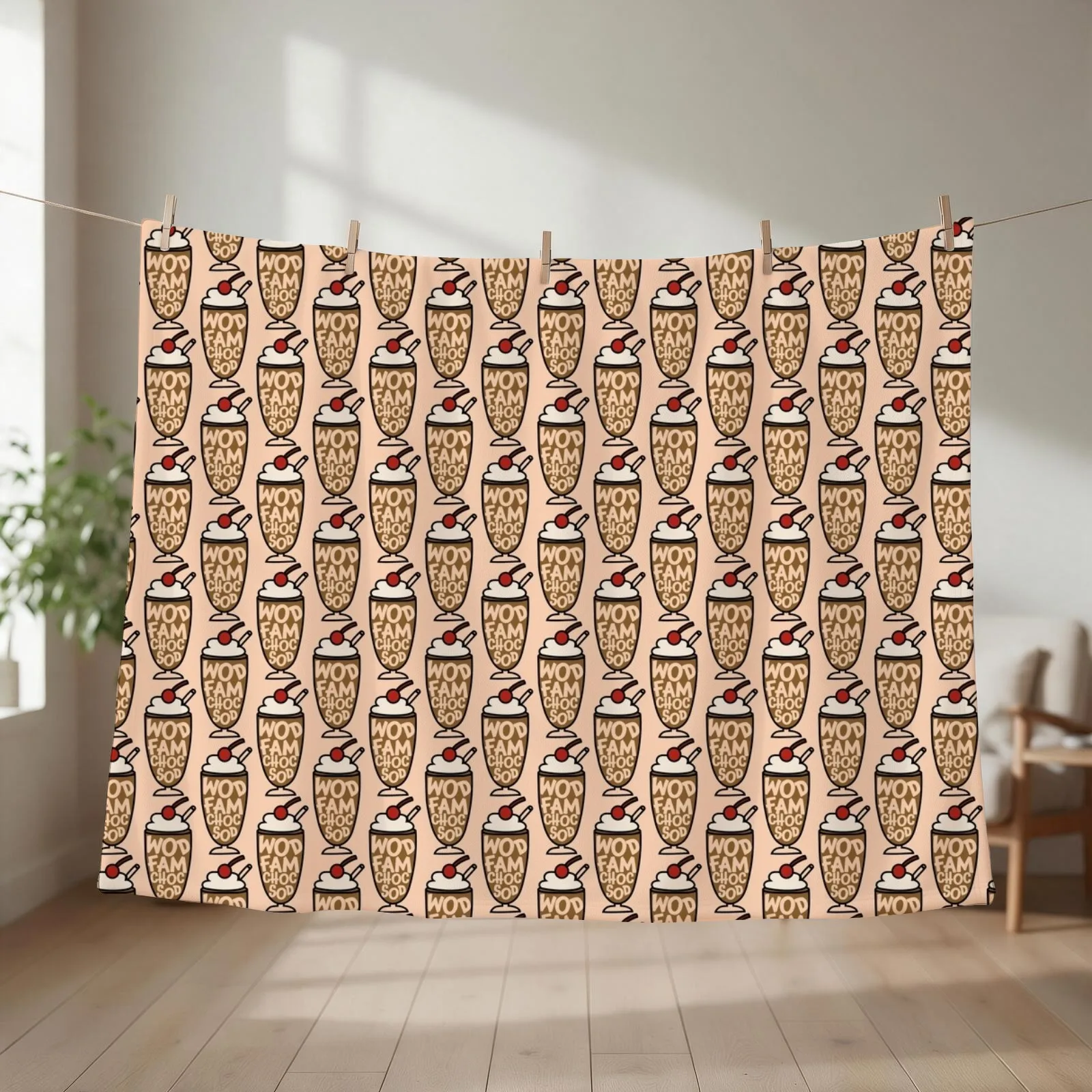 Wod Fam Choc Sod Adventures in Odyssey Reference Throw Blanket couch cozy soft plush fuzzy picnic outdoor blanket