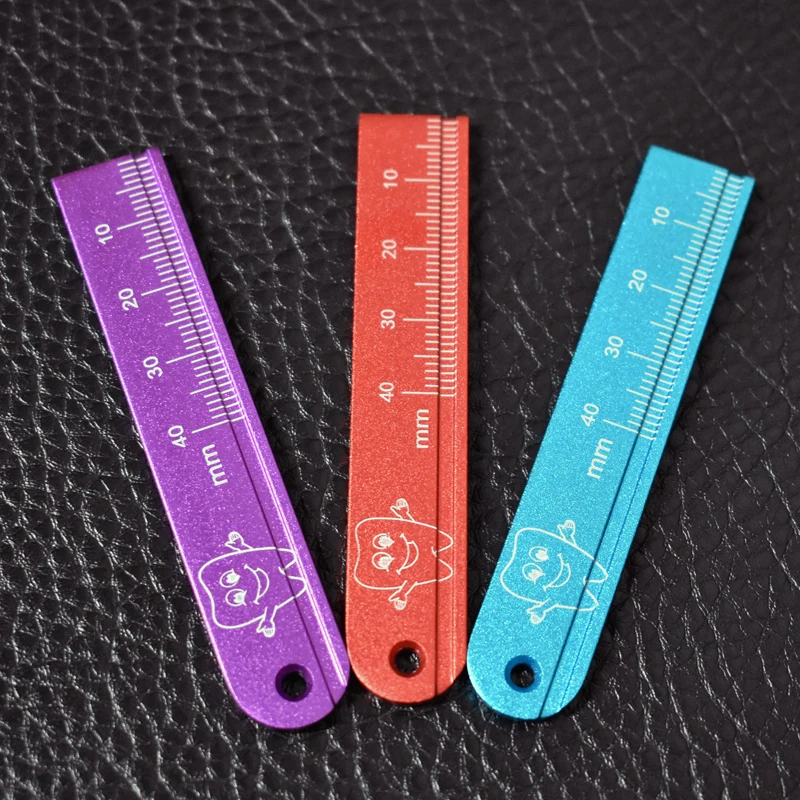 3pcs Dental Span Measure Scale Endo Rulers Aluminium Endodontic Measuring Rulers High Quality Dentist Tools Materials