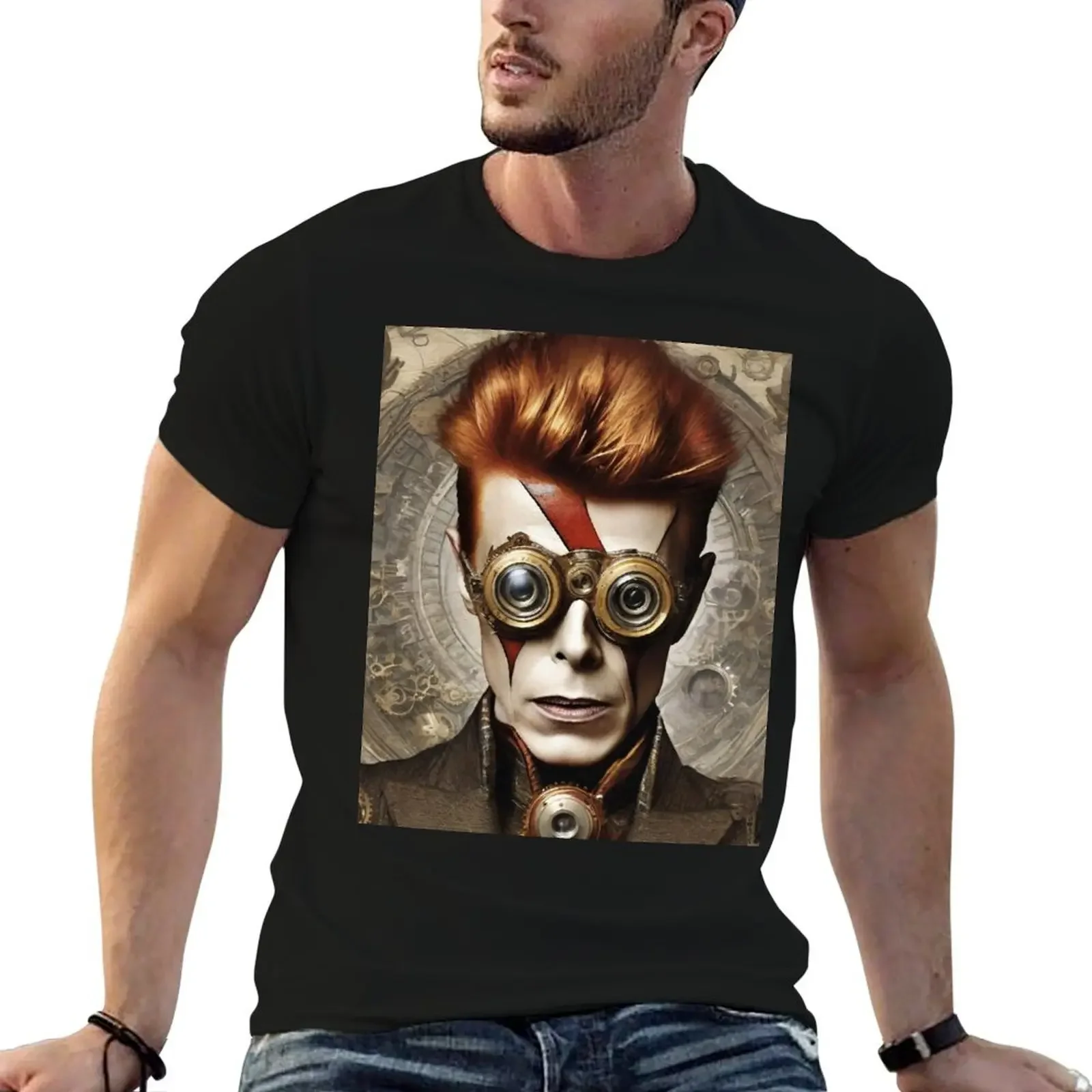 

Steampunk Bowie T-Shirt blanks graphics luxury clothing labubu plain t shirts men
