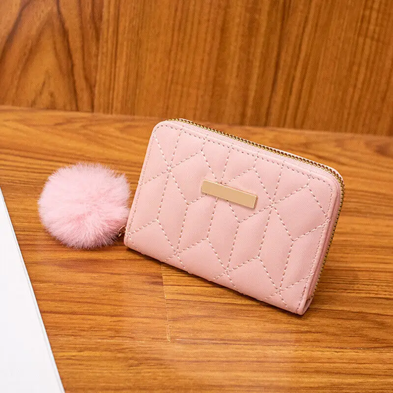 Women Small Leather Wallet Credit Card Holder Bag Zipper Money Bags Girls Coin Purse Small Wallets