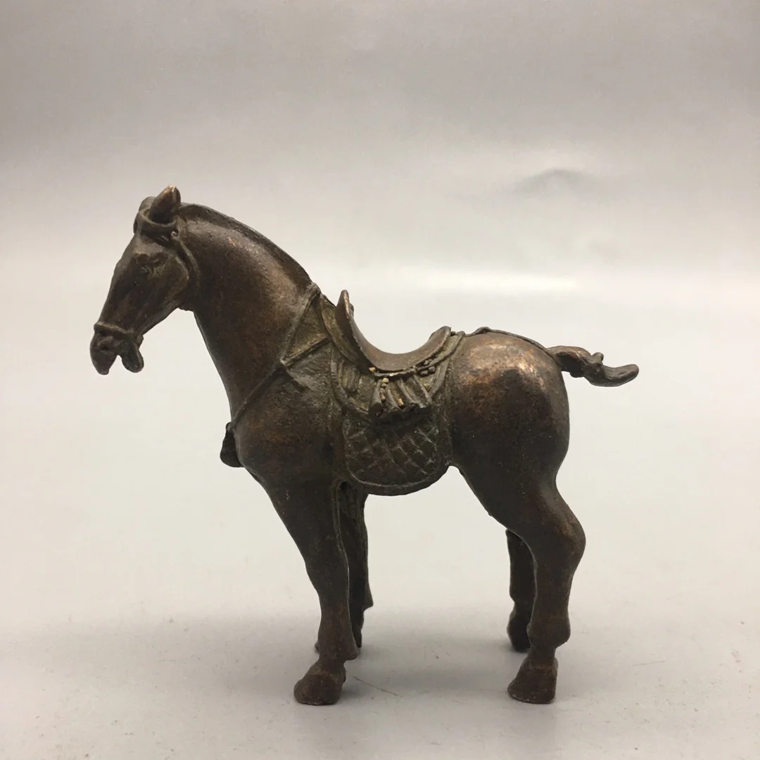 

Solid brass archaize war horse bronze tabletop decoration gifts collection handicraft statue