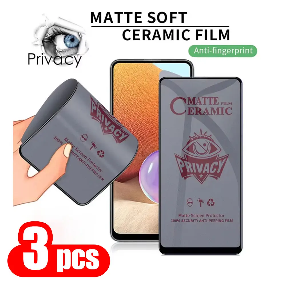 3PCS Matte Privatsphäre Keramik Membran Film Für iPhone 17 16 Pro 15 13 12 Pro Max Air 11 14 screen Protector Weiche Anti-Fingerprint