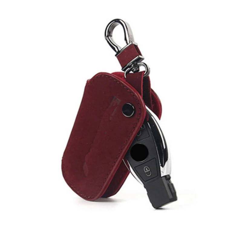 

Leather Men Car Key Bag Case Cover Holder Chain For Mercedes Benz AMG A C E S GLA GLC CLA CLS GLE GLK R Class AUTO Accessories