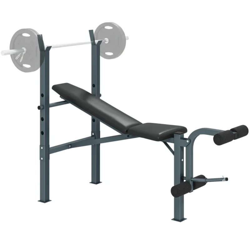 HOMCOM Adjustable Multi Use Weight Bench Barbell Stand Chest Leg Abs Training Home gym