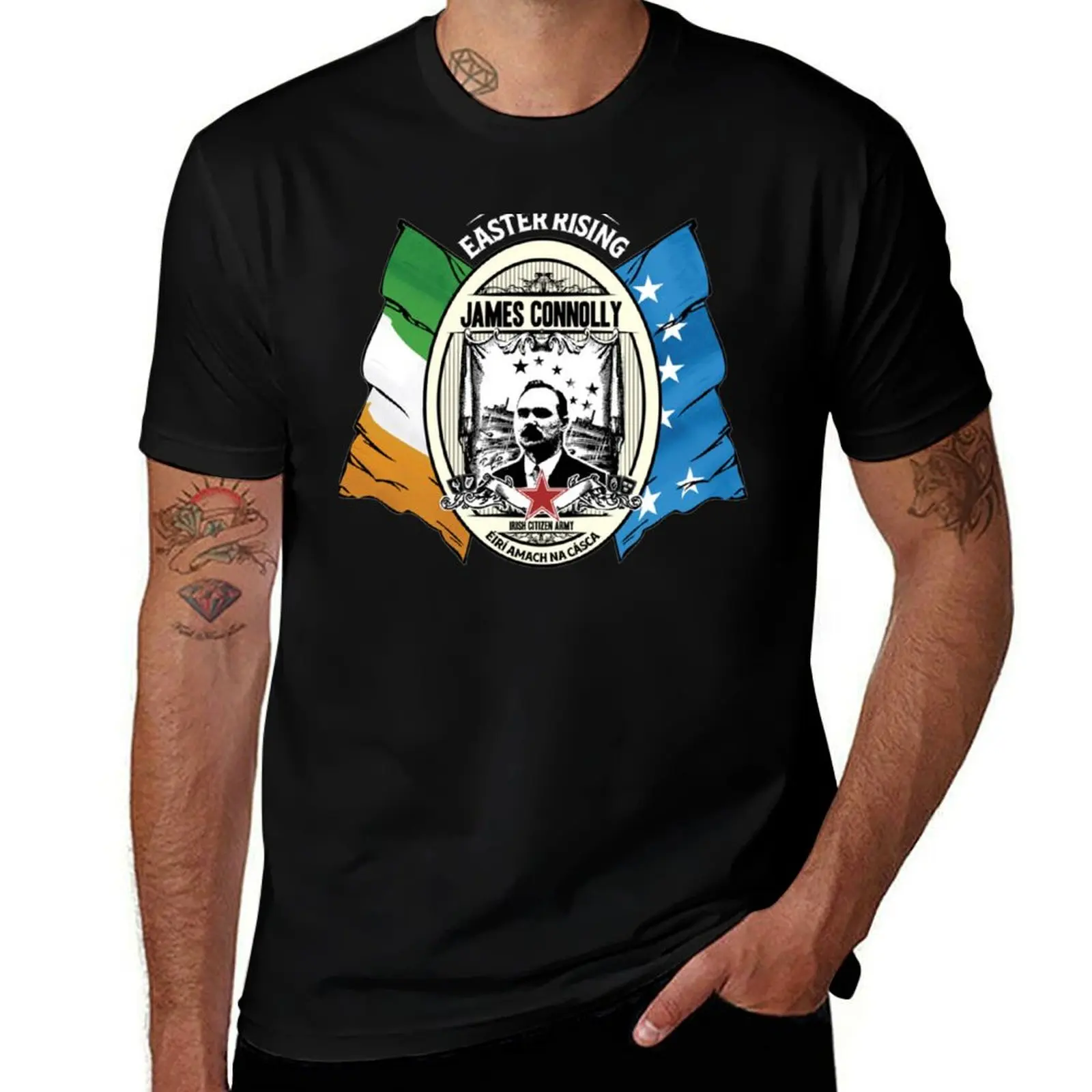 James Connolly - Armée citoyenne irlandaise T-Shirt Breathable Basic Cotton T-Shirt