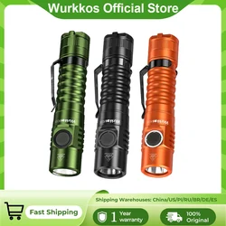 Wurkkos FC11C Nichia 519A Buck Circuit Escursionismo 18650 Torcia Max ouput 1200 LM USB C Ricaricabile EDC Torcia Regali per la festa del papà