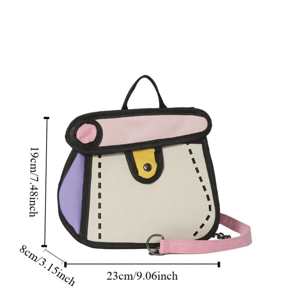 Portátil dos desenhos animados quadrinhos crossbody saco de lona 2d anime corrente bolsa de ombro bolsa de moedas pequena linha pintura saco do mensageiro meninas