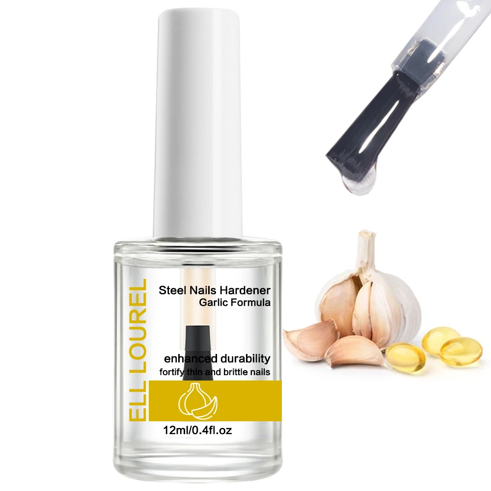 ELL Modirel-Durcisseur d'ongles en acier dur, 12ml, clair, naturel, sec, Nail Art, traitement, manucure, finition