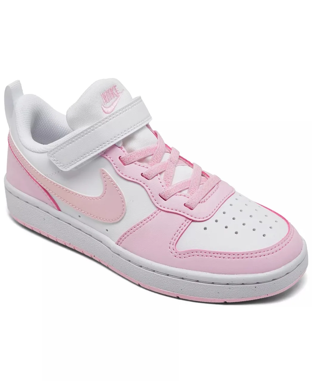 Nike｜ Little Girls Court Borough Low Recraft Adjustable Strap Casual Sneakers