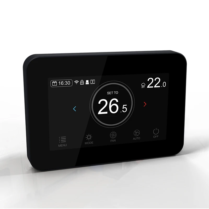 HVAC System Fan Coil Thermostat with Keycard, Window Card, Modbus Control
