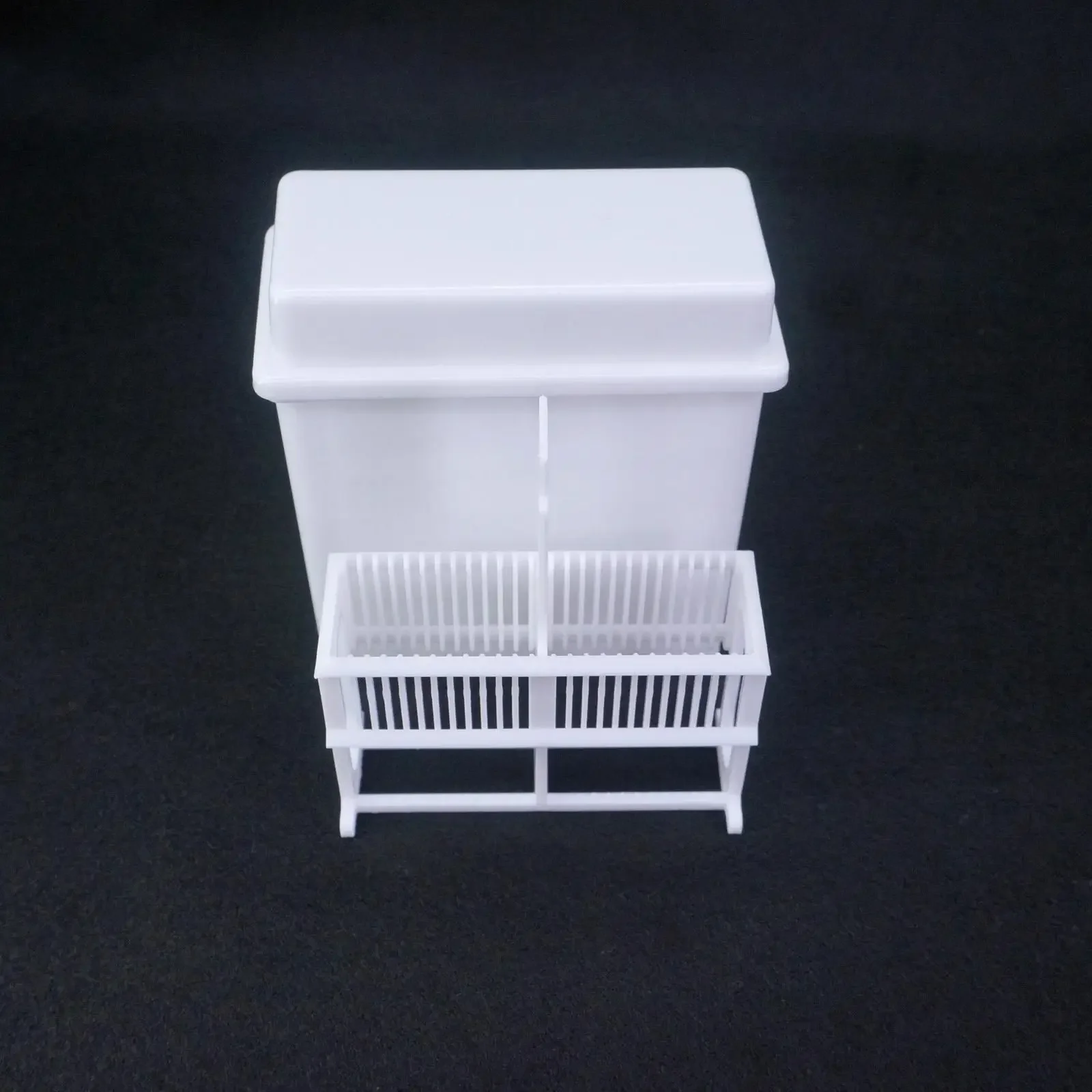 White PP Staining Rack Jar For 24 Slots Glass Slide Lab Apothecary Chemist