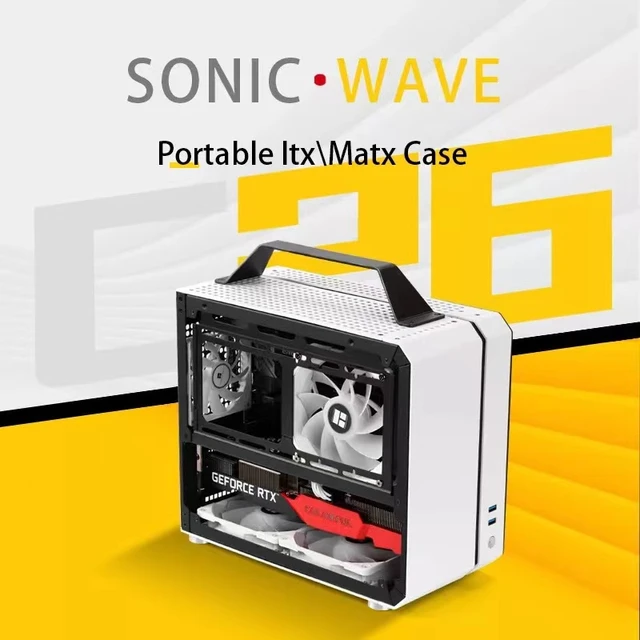 Mechanic Master C26- Sonic Wave-Portable ITX/MATX Motherboard SFX PSU Multi  Functional Computer Case PC Case - AliExpress