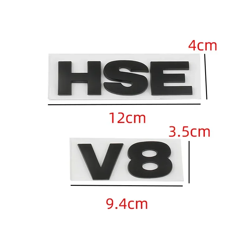 Car 3D ABS V8 HSE Rear Trunk Words Letter Logo Emblem Badge Decals Sticker For Land Rover Discovery 3 4 Freelander 2 Accessories