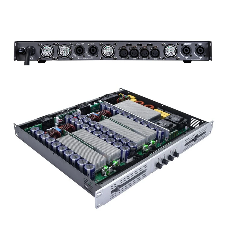 

High quality 4ch 4 four channel 1500w 1u class d audio outdoor music power professional amplifier