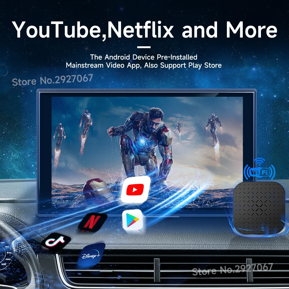 CarlinKit CarPlay Ai Box Android 11 Wireless CarPlay Android Auto TV Box QCM2290 Multimedia Video Streaming Box WiFi Connection