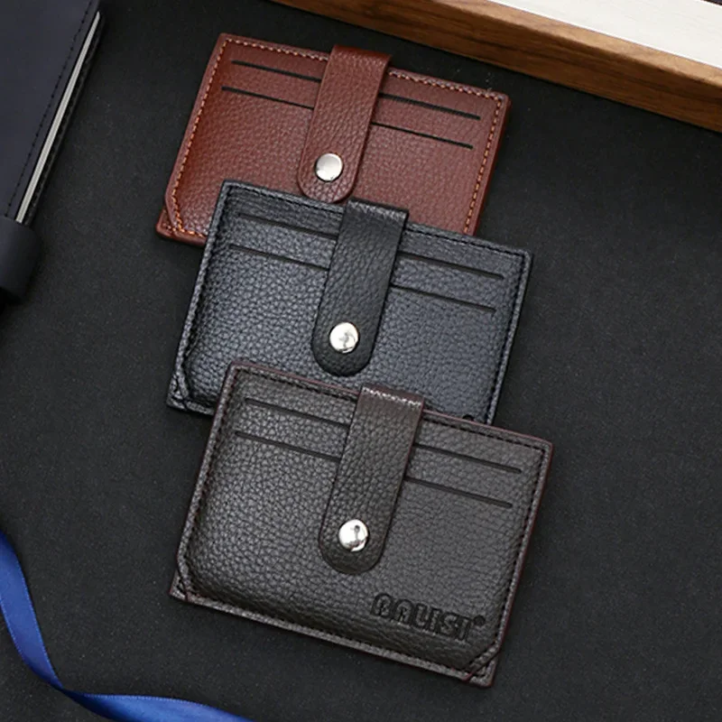 

Fashion Leather Men Slim Money Case Credit Card Holder Coin Pocket