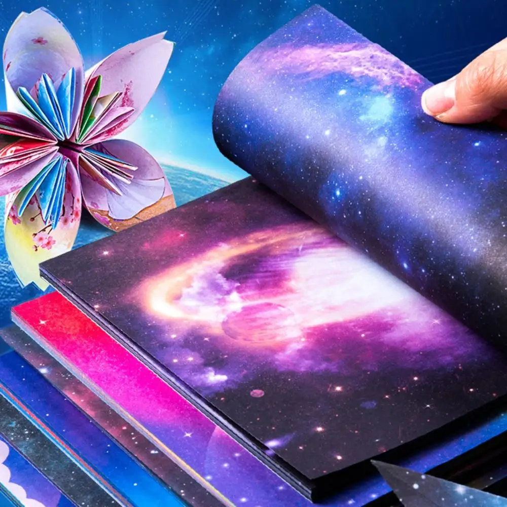 Square Star Sky Constellations Origami Paper Kid DIY Handmade Double-sided Coloring Fold Craft Paper Art Material Gift For Kids