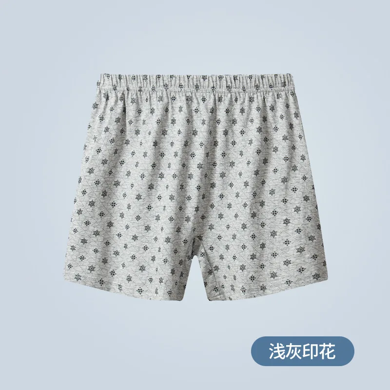 SilverComfort 100% قطن بوكسر - ملابس داخلية رجالية عالية الخصر فضفاضة تناسب شريط مطاطي مضاد للدوران مع فتحة قابلة للتنفس